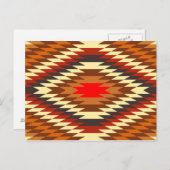 アメリカの先住民伝統的の民族衣装モチーフ ポストカード (正面/裏面)