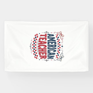 アメリカの先生愛国ヴィンテージTシャツデザイン_1 横断幕