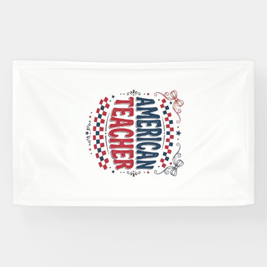 アメリカの先生愛国ヴィンテージTシャツデザイン_1 横断幕 (横)