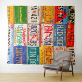 アメリカの免許証プレートのアート作品 アメリカ タペストリー (インサイチュ(横))