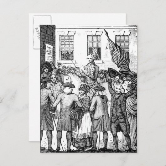 アメリカの入植者が宣言した ポストカード (正面/裏面)