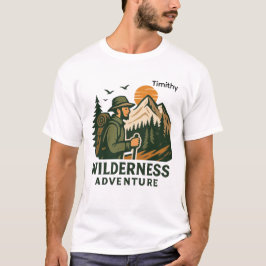アメリカの公園での冒険 パーソナライズデザイン Tシャツ