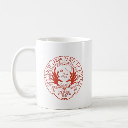 アメリカの共産主義の労働党 コーヒーマグカップ (左)