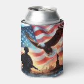 アメリカの兵士のシーン 缶クーラー (缶正面)