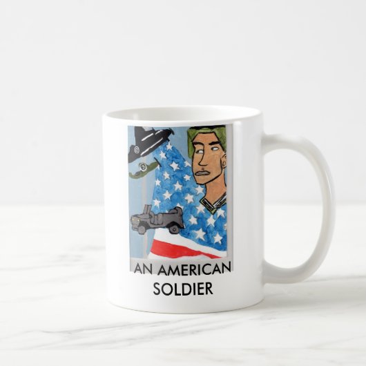 アメリカの兵士のマグ コーヒーマグカップ (右)