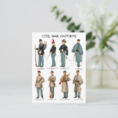 アメリカの内戦の制服 ポストカード (スタンド正面)