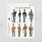 アメリカの内戦の制服 ポストカード (正面/裏面)