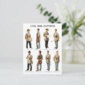 アメリカの内戦の制服 ポストカード (スタンド正面)