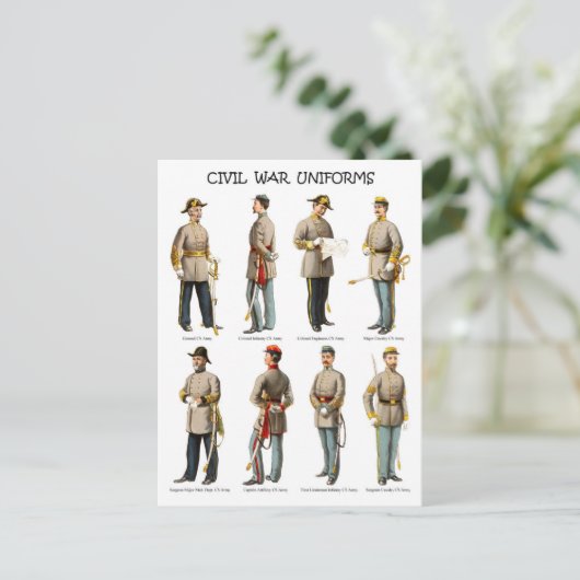 アメリカの内戦の制服 ポストカード (スタンド正面)