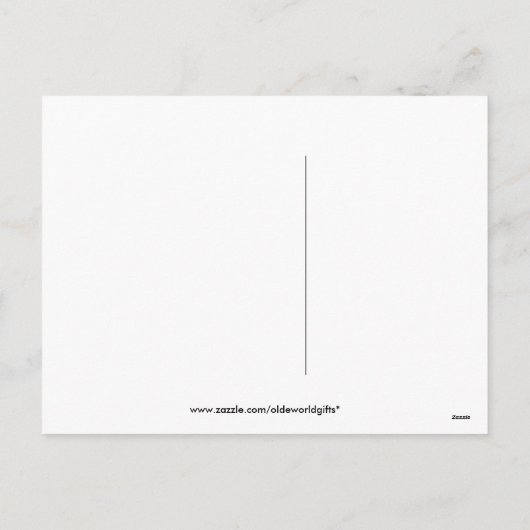 アメリカの冬の生活クリスマスシーン シーズンポストカード (裏面)