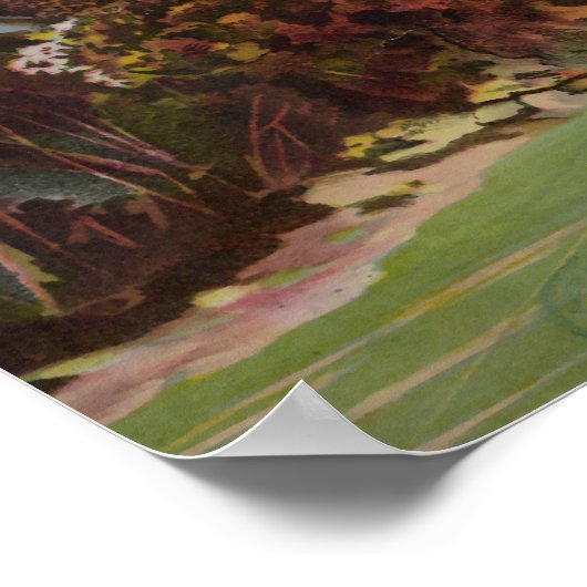 アメリカの冬の生活クリスマスシーン ポスター (角)