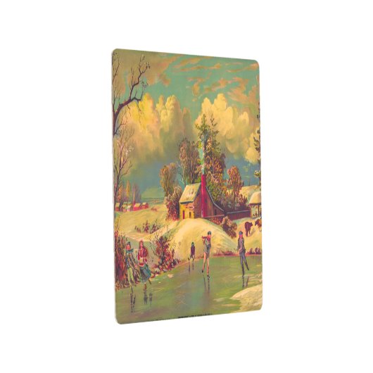 アメリカの冬の生活 メタルプリント (3/4)