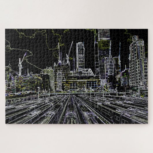 アメリカの列車 ジグソーパズル (横)