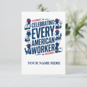 アメリカの労働者を称える労働者の日 サンキューカード (スタンド正面)