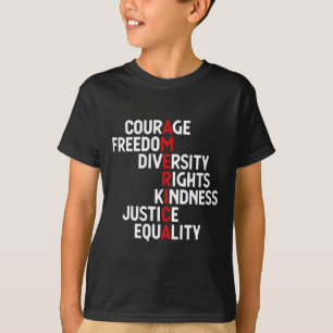 アメリカの勇気と自由の多様性の権利の友情 Tシャツ