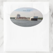 アメリカの勇気シール 楕円形シール (バッグ)