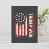 アメリカの勝利 トランプ大統領就任 アメリカ国旗 招待状 (スタンド正面)