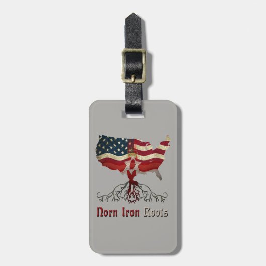 アメリカの北のアイルランド人の根の荷物のラベルのテンプレート ラゲッジタグ (正面縦)