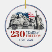 アメリカの半世紀記念 250年の自由 セラミックオーナメント (裏面)