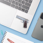 アメリカの半自動拳銃 シール (ノートパソコンとiPhone)