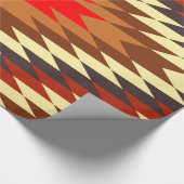 アメリカの原産の伝統的な民族衣装のモチーフ ラッピングペーパー (角)