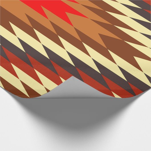 アメリカの原産の伝統的な民族衣装のモチーフ ラッピングペーパー (角)