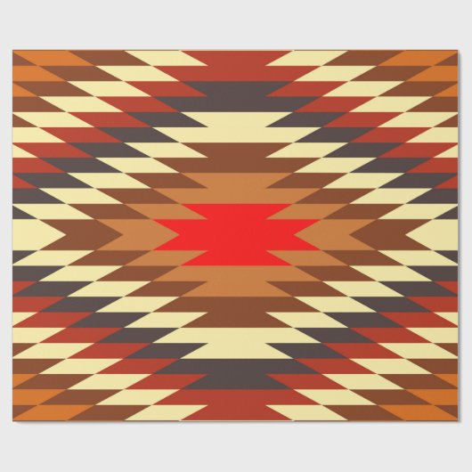 アメリカの原産の伝統的な民族衣装のモチーフ ラッピングペーパー (フラット)