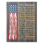 アメリカの古い栄光動揺してのバナー詩 ノートブック (正面)