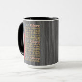 アメリカの古い栄光動揺してのバナー詩 マグカップ (正面左)