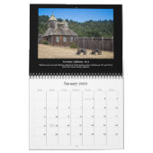 アメリカの古い砦 カレンダー (1月 2026)