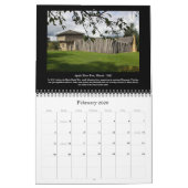 アメリカの古い砦 カレンダー (2月 2026)