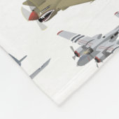 アメリカの各種第2次世界大戦飛行機 フリースブランケット (角)