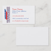 アメリカの名刺-テネシー州 名刺 (正面/裏面)