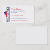 アメリカの名刺-ヴァージニア 名刺 (正面/裏面)