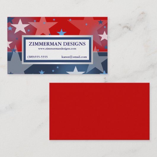 アメリカの名刺 名刺 (正面/裏面)