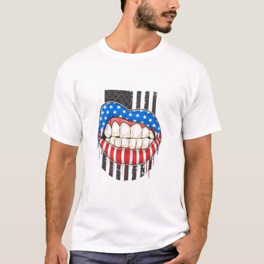 アメリカの唇 Tシャツ (正面)