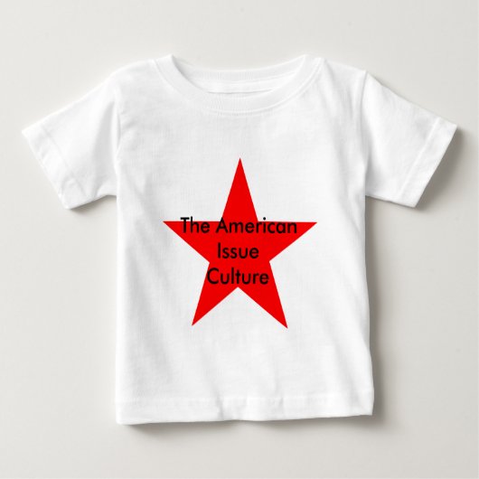 アメリカの問題文化スター・レッド ベビーTシャツ (正面)