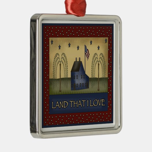 アメリカの国の愛国心が強いクリスマスのギフト メタルオーナメント (右)