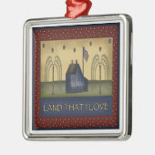 アメリカの国の愛国心が強いクリスマスのギフト メタルオーナメント (左)