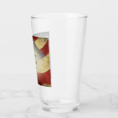 アメリカの国旗の名前と日付のダメージ加工 タンブラーグラス (左)