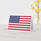アメリカの国旗,アメリカ合衆国の旗 カード (黄色い花)