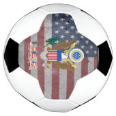 アメリカの国旗 サッカーボール (回転)
