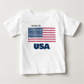アメリカの国旗 ベビーTシャツ (正面)