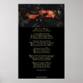 アメリカの国歌の愛国芸術と詩 ポスター (正面)