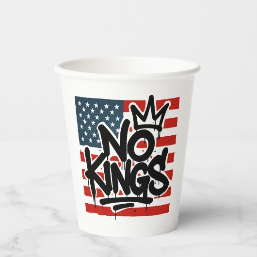 アメリカの国王救が反対するアンチ 紙コップ (正面)
