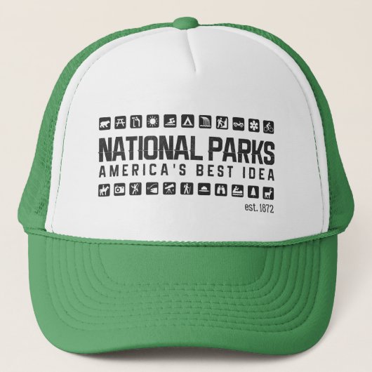 アメリカの国立公園のトラック運転手の帽子 キャップ (正面)