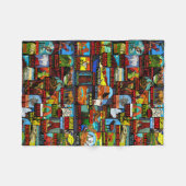 アメリカの国立公園のヴィンテージのデカールの爆弾 フリースブランケット (正面(横))