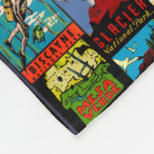 アメリカの国立公園のヴィンテージのデカールの爆弾 フリースブランケット (角)