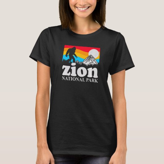 アメリカの国立公園を訪れるのが大好き Zion National Park Tシャツ (正面)