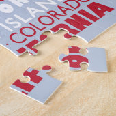 アメリカの国立公園アメリカ国旗のワードクラウドギフト ジグソーパズル (側面)